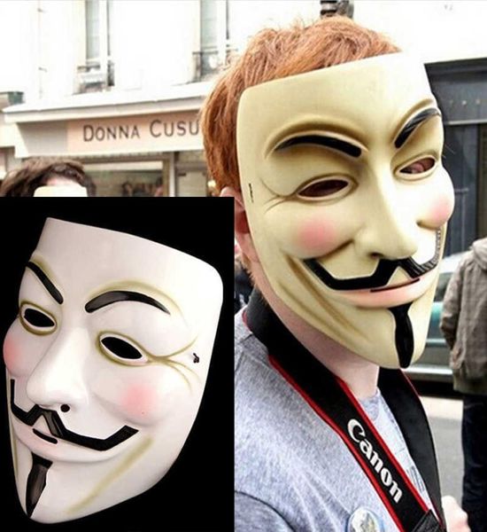 Cadılar Bayramı Partisi Masquerade V Mask Vendetta Maske Anonim Guy Fawkes Cosplay Maskeleri Kostüm Film Yüz Maskeleri Korku Korkunç PROP563731