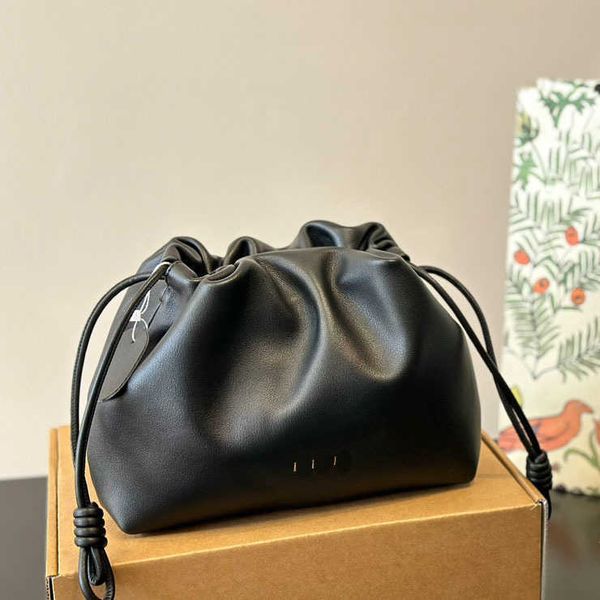 Tasarımcı Drawstring Çanta Çanta Kadın Moda Omuz Torbası Lüks Tote Çanta Flamenko Çanta Crossbody Cüzdan Top Cowhide Orijinal Deri Leydi Çantalar 240315