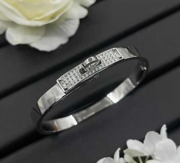 2024 Brand di lusso H Designer Diamond Impostazione Elegante braccialetto Gold Fashi