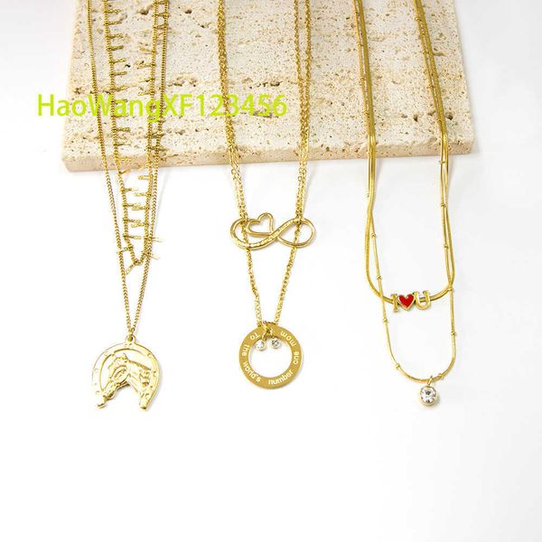 Наборы ожерелья с американскими бриллиантами из нержавеющей стали, позолоченное женское магнитное белое золото с муассанитом, ожерелье лучшего друга