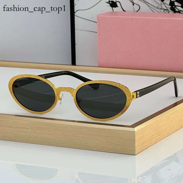 Mui Mui Damen-Sonnenbrille, Mui Mui-Sonnenbrille, neuer europäischer und amerikanischer Stil, mit abgerundeter Silhouette, hochwertige Brille, Damen-Boutique-Sonnenbrille, kleiner Rahmen, Mui 2187