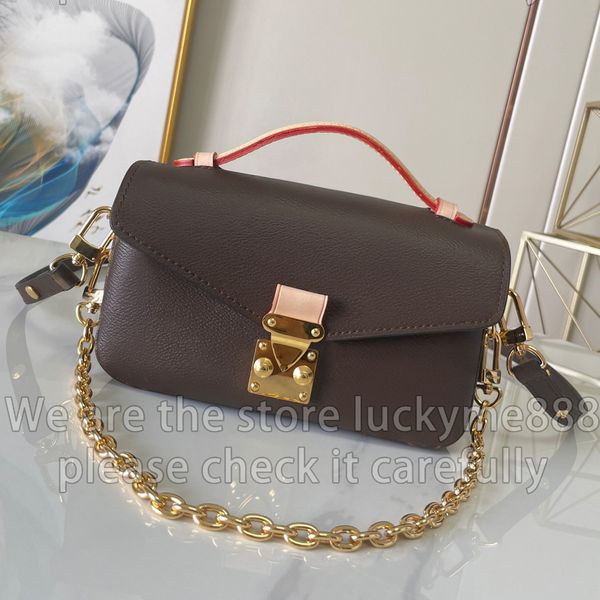 12A Specchio Designer di qualità Piccolo Metis East West Borse Canvas Hobo Borsa da donna con catena Messenger Pochette Borsa Luxurys Borsa con finiture in vera pelle Borsa a tracolla