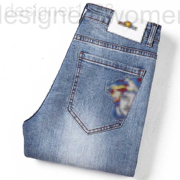 Herrenjeans Designer Designer Herrenmode Herbst neue bestickte Jeans mikroelastische Leggings Bleistifthose 0D26