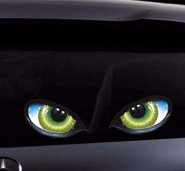 2 шт. 3D наклейки для автомобиля, стерео светоотражающие кошачьи глаза, авто наклейки на зеркало заднего вида, наклейки Motorcycle1820911