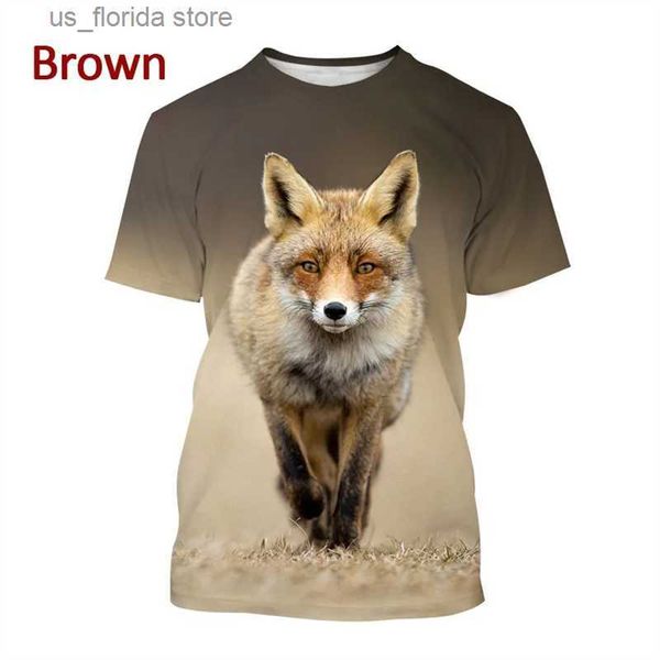 Homens camisetas Nova camiseta 3D Animal Imprimir Roupas Engraçadas Mens e Mulheres Casal Roupas Soltas Casual Curto Slves 2024 Cool T-shirt Tops Y240321