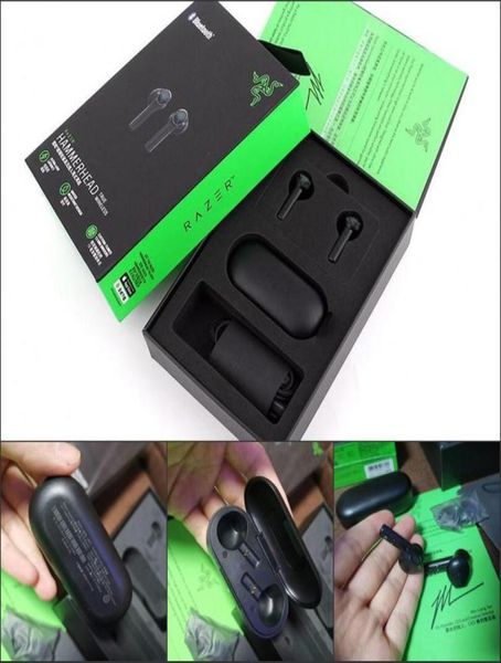 Razer Handsets Hammerhead True Wireless-Kopfhörer TWS Bluetooth 50 IPX4 InEar-Ohrhörer Integriertes Mikrofon Ein-Aus-Schalter Earphon2278065