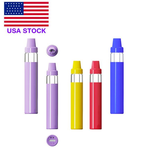 USA STOCK 1.0ml Recarregável Vazio Vape Pen 350mAh Bateria para Kits Stater de Óleo Grosso 50pcs / case Pedido de Amostra Personalizar Dispositivo LOGO Cor Misturada