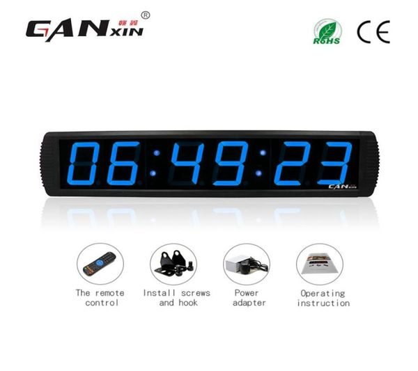 Ganxin4 polegada 6 dígitos display led digital escritório relógio garagem edição temporizador de parede contagem regressiva clock5766683