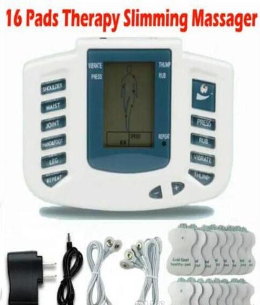 Elektrischer Stimulator Ganzkörper-Entspannungs-Muskeltherapie-Massagegerät Massageimpuls-Akupunktur-Gesundheitspflege-Schlankheitsgerät 16 Pads3144341