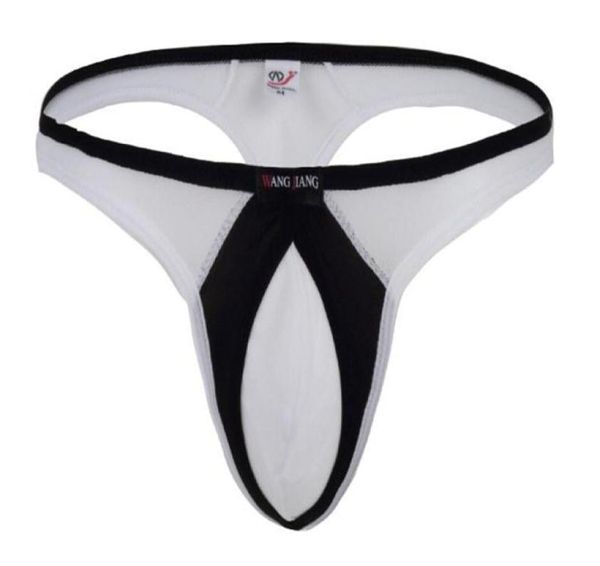 Novo men039s comfortsoft sexy tangas tecidos lisos agarrar protuberância bolsa gay roupa interior sexo tanga g string para gay8946083