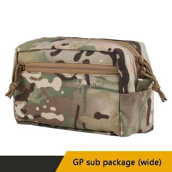 Taktische Westen Sub GP-Tasche (breit) Externe Netztasche Reißverschluss-Magazintasche Molle Mount Adaptive Belt Taktische Weste Cordura-Material 240315