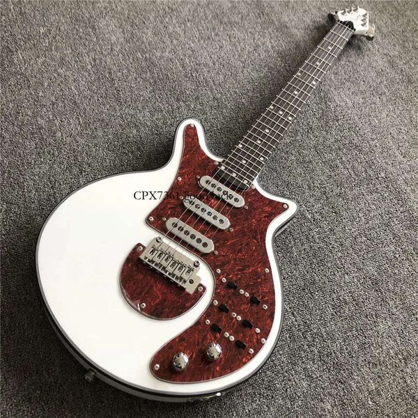 Trastes personalizados branco guilda bm brian maio guitarra elétrica tartaruga vermelha escudo pickguard coreano metal captadores ponte tremolo