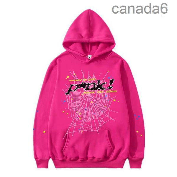 Pembe Örümcek Kapşonlu Kid Genç Thug Bebek Mavi Erkek Kırmızı ve Siyah Kazak Yazı En Kalite Yeni Gökyüzü Sp5der Tasarımcı Kadın Kış Moda Sweatshirt 5 BT0Z