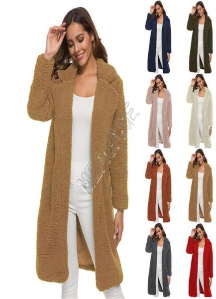 Giacche in pile berbero da donna Cardigan Autunno Inverno Autunno Cappotto a maniche lunghe Sherpa Capispalla in peluche Collo con risvolto Felpe oversize larghe 6287528