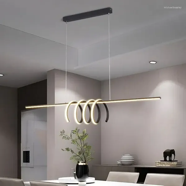 Lampadari Camera da letto Lampada da soffitto Semplice e moderno Circolare Studio d'arte Illuminazione Lampade a LED creative Nordic Master