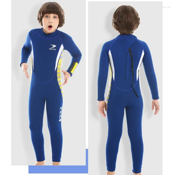 Kadın mayo wetsuit çocuklar için çocuklar/kızlar tam/kısa bebek tek parça ıslak takım 2.5mm 3mm neopren yürümeye başlayan çocuk/bebek mayo sörf yüzme