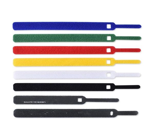 Umreifungsband Nylon-Kabelbinder Wiederverwendbarer Kabel-Organizer Halter Kabelclip-Krawatten Ohrhörer Kopfhörer Telefone Wire Wrap Management4583680