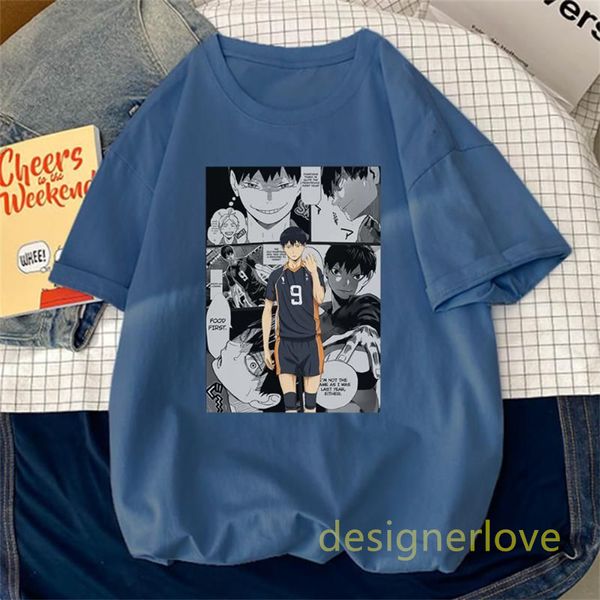 haikyuu t gömlek tasarımcısı erkekler kageyama tobio haikyuu tshirt erkek anime karikatür janpan modaya büyük boyutlu gömlek 2xl siyah beyaz penik gri adam kıyafeti harajuku artı boyutu