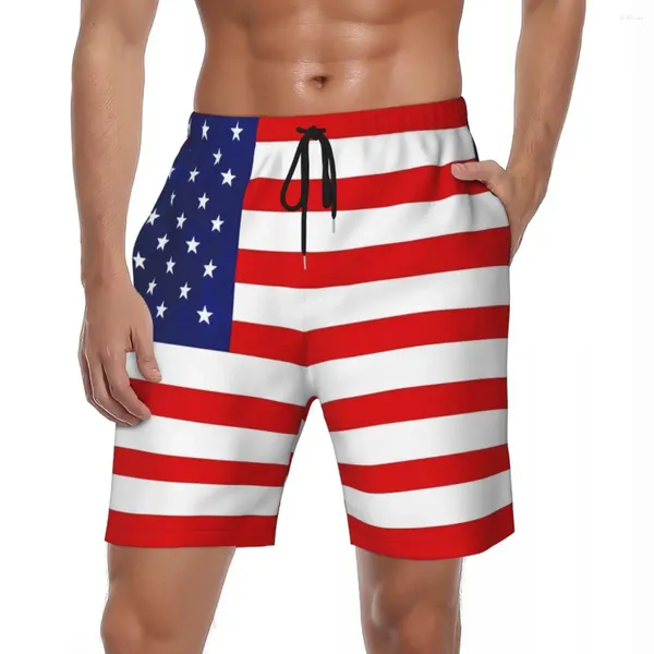 Мужские шорты, летние доски, мужские флаг США, серфинг, красный, белый, синий, короткие штаны «сделай сам», Гавайи, быстросохнущие плавки, большие размеры
