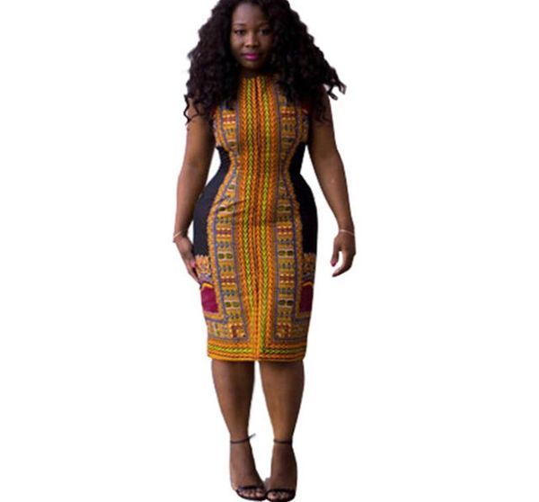 Mulheres verão bodycon vestido casual senhoras sexy vestidos africanos dashiki tradicional impressão mini mulheres praia dres9657610