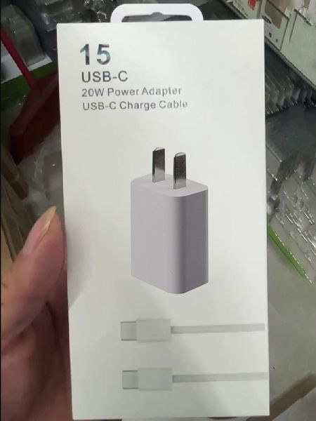 2 in 1 Set 20W PD Typ C USB Ladegerät Kit USB-C Kabel Schnellladung EU US Stecker Adapter Schnellladegeräte für iPhone 15 14 13 12 11 Pro Max und Samsung Android iPhone Ladegerät