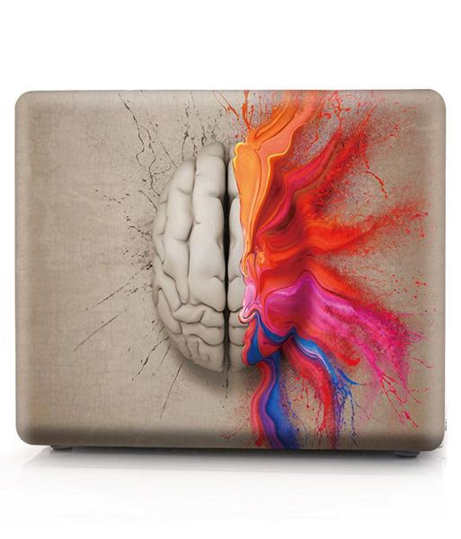 Brain3 pintura a óleo caso para apple macbook air 11 13 pro retina 12 13 15 polegada barra de toque 13 15 capa para portátil shell5699653