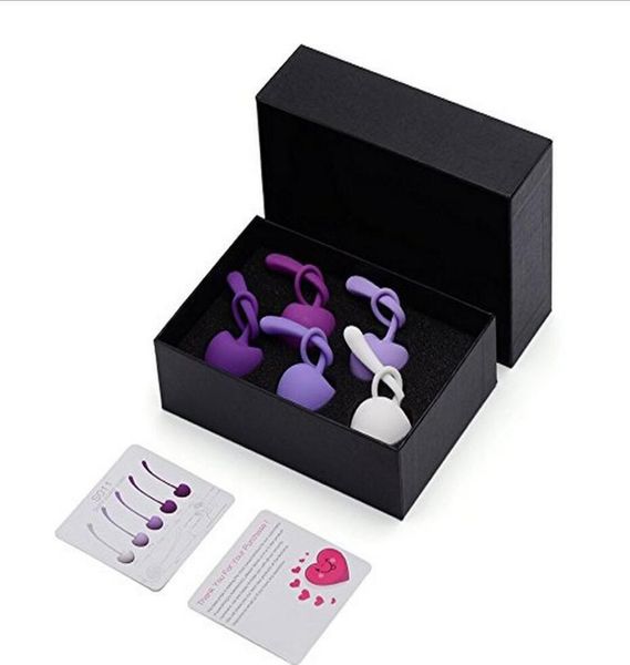 Kegel Bolas Vibrador Exercício Bola Vaginal Apertar Ajuda Amor Geisha Ben Wa Bolas Para Mulher 5pcsset Progressivo Silicone Brinquedos Sexuais Y2908574