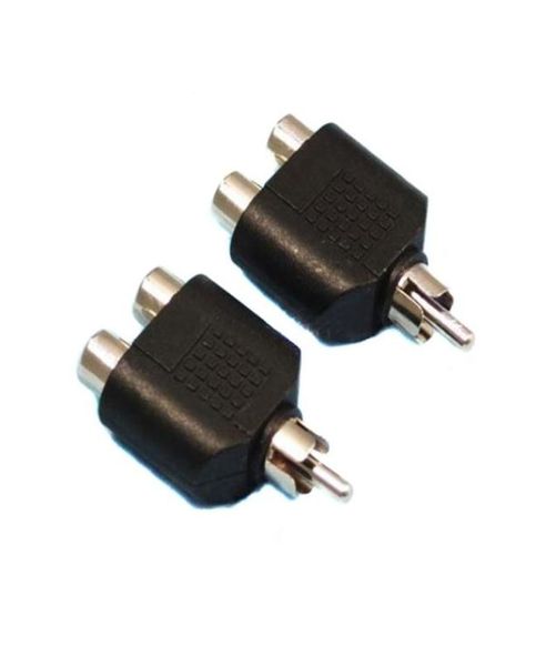 Adattatore sdoppiatore RCA AV o Y 1 maschio a 2 femmine x2 presa TV via cavo convertitore di piombo7475435