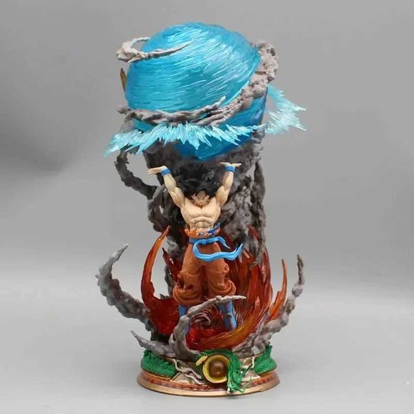 Action-Spielzeugfiguren, 25 cm, Son Goku, Anime-Figur, Super-Genki-Bombe, leuchtende Figuren, Gk-Figur, PVC-Statue, Modellpuppe, Sammlergeschenke