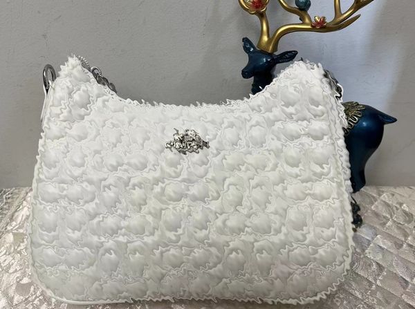 Bolsa feminina simples em relevo, bolsa mahjong vintage para presbiopia, bolsa de mão com corrente de pérola, bolsas para axilas