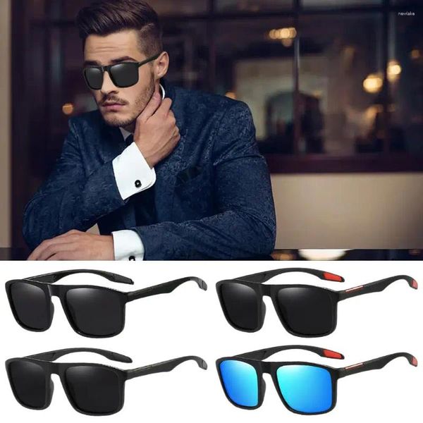Sonnenbrille Mode Polarisierte Gläser Für Männer Frauen Fahren Angeln Reise Anti-Uv Vintage Große Rahmen Brillen S0i8
