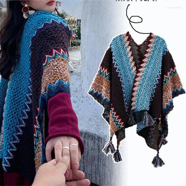 Sciarpe Sciarpa calda invernale per donna Stole di lusso Scialle di Pashmina Avvolgere Bufanda Poncho con collo spesso coperta femminile