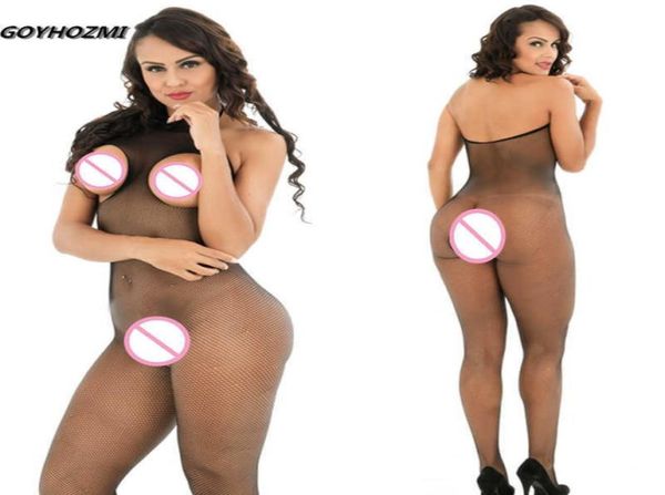 Siyah Vücut Takım Seksi iç çamaşırı açık kasık göğüs net kıyafetleri kadınlar tam vücut çorapları oyuncak seksi hortum kostümleri samimi5531631