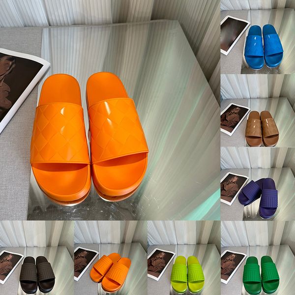 Luxuriöse Intrecciato-Hausschuhe aus Gummi, Designer-Sandalen für Herren und Damen, modisch, luxuriös, für Zuhause, Bad, Pool, Outdoor, Strand, lässige Slider-Sandalen