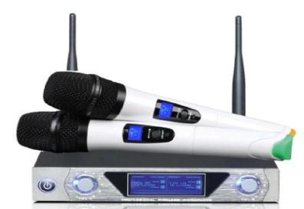 Двойной ручной беспроводной микрофон, профессиональный UHF-микрофон с хорошим качеством, FM-беспроводной микрофон, eoch microfone микрофон 6310730