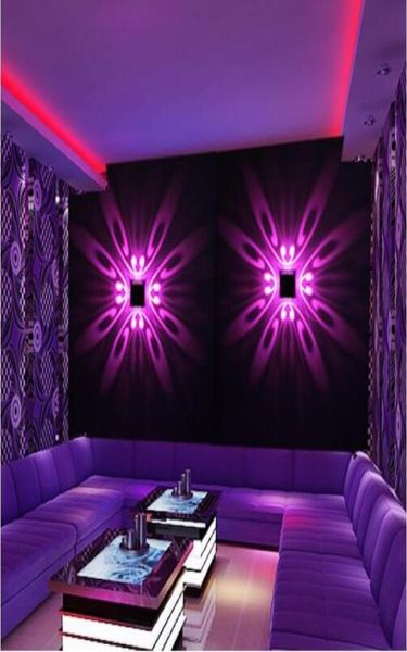 Wandmontierte LED-Wandleuchte für den Innenbereich, LED-Projektion, bunte Beleuchtung, Wandleuchte, Hintergrundwandleuchte für Zuhause, el KTV, Bar. 6112745