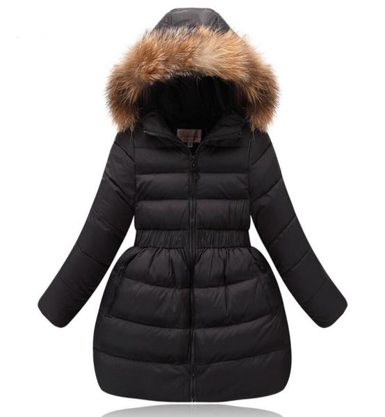 Meninas casaco de inverno crianças roupas crianças gola de pele falsa com capuz grosso casaco de inverno para meninas quente outwear adolescentes coat4377323