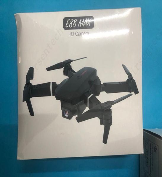 2021E88 MAX Mini Pografi Dronları Videotransmitter 4K Pro Profesyonel HD Kamera WiFi Uzaktan Kumanda Dörtlü Pil Deli9838385