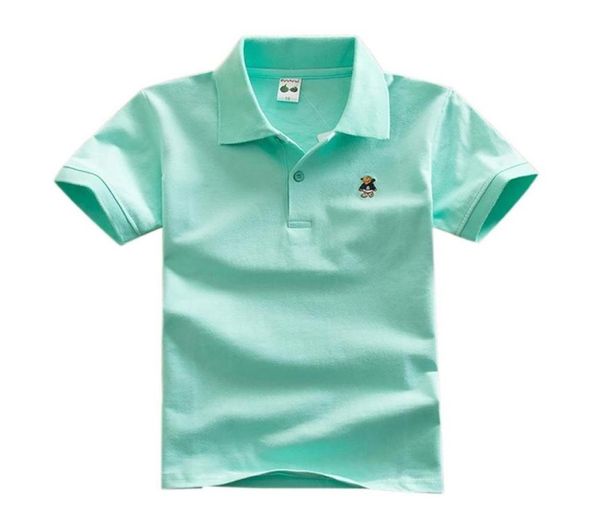 Neue Mode Jungen T-Shirts für Kinder Sommer Kinder Kleidung einfarbig Baumwolle Kurzarm Jungen Mädchen T-Shirt DQ299 Y20040920106638771