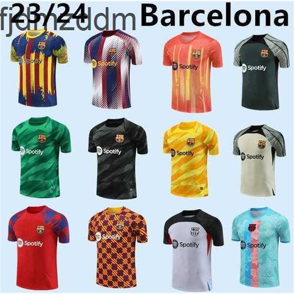 Erkekler Sıradan Spor Takımı 23/24 Erkekler Barcelona Terzyosu Futbol Forması Set Yetişkin Eğitimi Kısa Kollu Tank Top S6AO