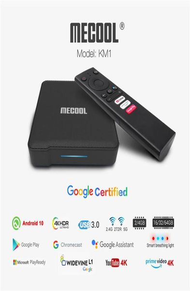 MECOOL KM1 ATV Amlogic S905X3 Android 90 ТВ-приставка 4 ГБ ОЗУ 32 ГБ 64 ГБ ПЗУ Wi-Fi 4K HD Google Set Top309S1106751