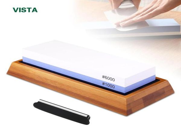 Affilacoltelli Pietra per affilare Pietre per affilare Sistema di pietra per macinare Pietra per affilare l'utensile da cucina 2IN1 240 600 1000 3000 Grit8528041