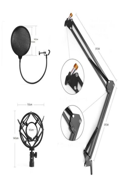 Supporto per microfono da tavolo con treppiede da tavolo NB35 con supporto per microfono con clip per il montaggio su PC portatile Notebook2908642