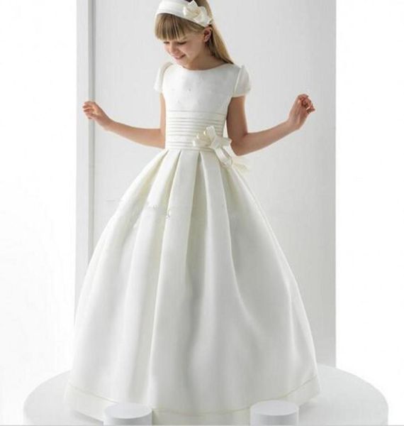 Vestidos formais feitos à mão para crianças, vestidos de primeira comunhão sagrada para casamentos, vestidos formais de baile para meninas, vestido de flor 5827428