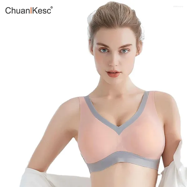 Bras Traceless Latex Bra - это мягкий и удобный сбор груди сексуальный нижний белье Fashion Fitnes Product