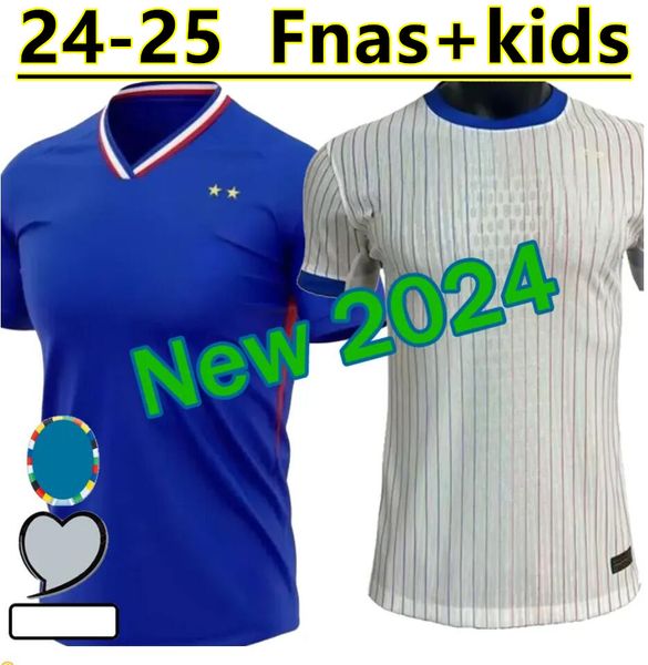 2024 França Maillots de Futebol Futebol Jerseys Francês Benzema MBAPPE Varane Pogba 24 25 Francia Homens Crianças Kimpembe Fekir Maillot Mulheres Camisa Hommes Kante Jerseys 888