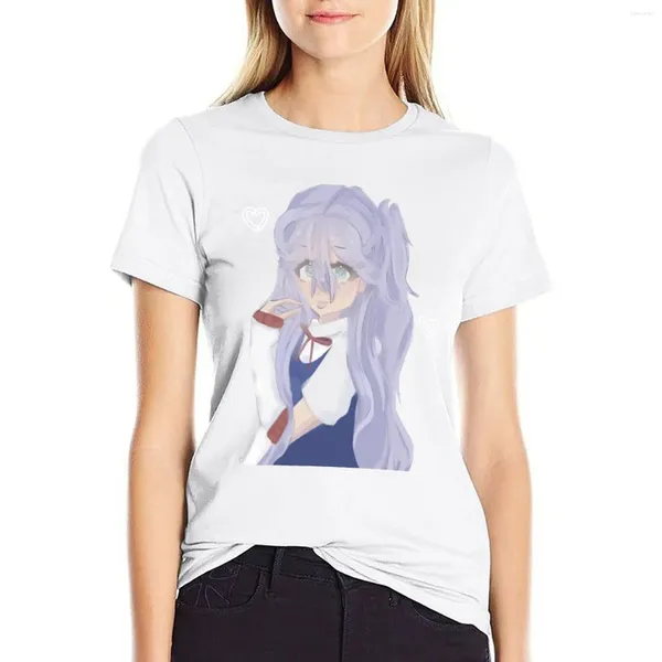 Polo da donna Anime Kawaii Girl Regalo divertente per ragazze T-shirt Manga Abiti femminili Magliette nere da donna