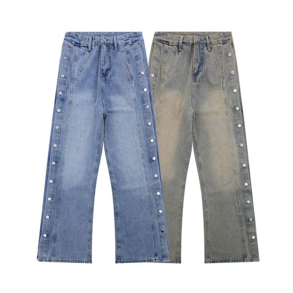 мужские дизайнерские шорты Galleryes depts pant Модный американский бренд High Street Washed Old Paired Button Micro La Denim Брюки для мужчин и женщин