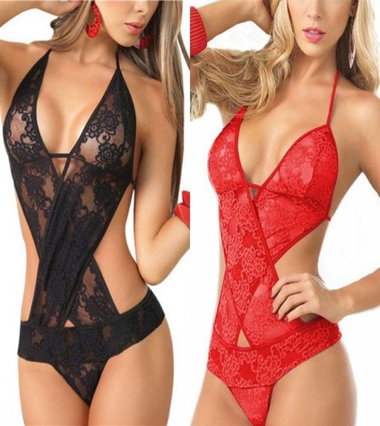 Lingerie erotica sexy Abito babydoll in prospettiva di pizzo Teddy Lenceria Indumenti da notte Biancheria da notte Costumi intimi sessuali8756699