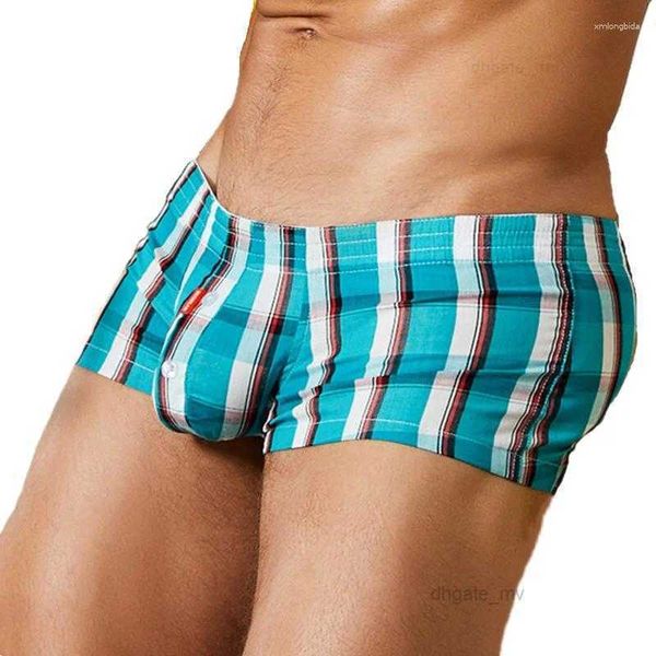 Unterhosen Baumwolle Herren Boxershorts Klassische karierte Boxershorts Herrenunterwäsche Höschen Home Sleep Lounge Pyjama